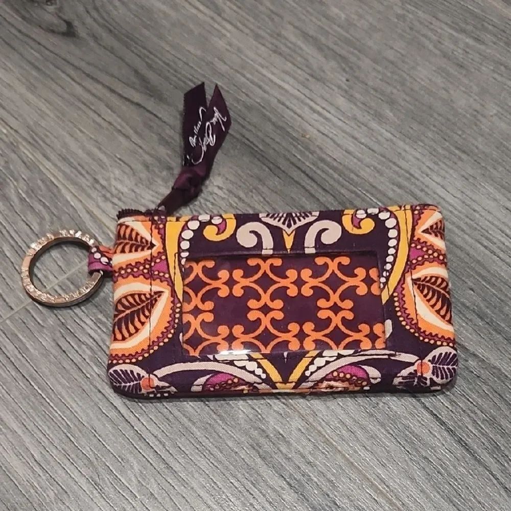 Vera Bradley Safari Sunset Quilted Mini Keychain Wallet